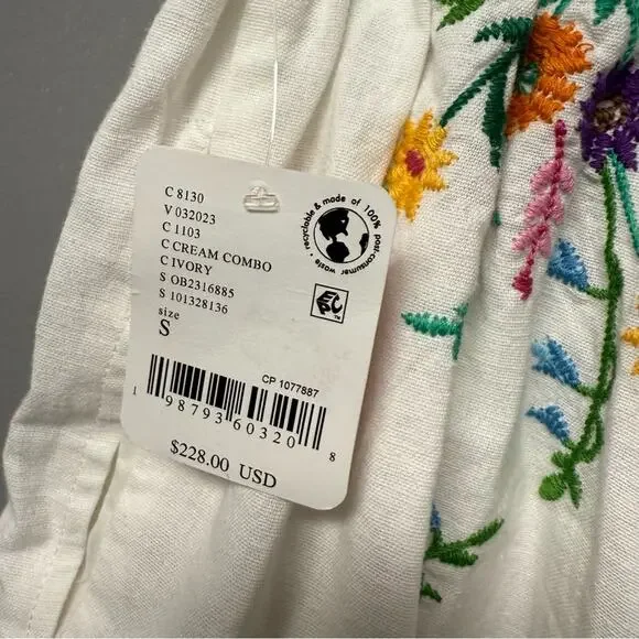 Free People Lucy Mae Embroidered Short Set